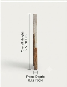 Rustic MDF Photo <b>Frame</b> Rectangular Resin Work Tabletop Vertical 4x6 Inch Aperture Natural Finish - Product Image 4