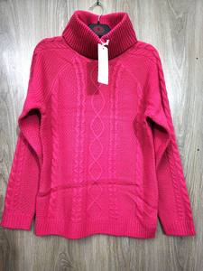 Pull d'hiver pour femmes de qualité supérieure 100% acrylique plat tricoté col roulé épais pull décontracté de haute qualité en gros bas - Product Image 3