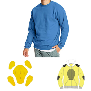 Sudadera Deportiva para Motocicleta con Protección Nivel 2 CE, Impermeable, Resistente al Viento, con Serigrafía, Tejido de 400g, Algodón y Felpa - Product Image 3