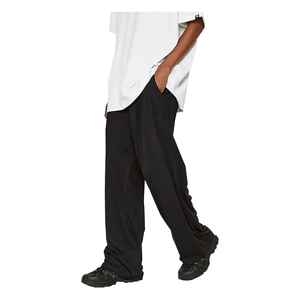 OEM 2025กางเกงวิ่งทรงหลวมสำหรับผู้ชาย, กางเกงขายาวฮิปฮอปกางเกงผ้าฟลีซหลายกระเป๋ากางเกงโอเวอร์ไซส์สำหรับผู้ชาย - Product Image 3