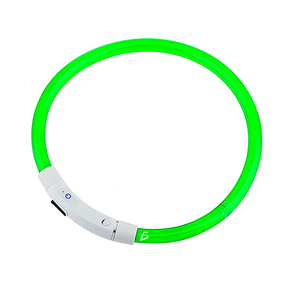 Collare per Animali Domestici LED Ricaricabile USB, Materiale TPU Silicone di Lusso, Motivo Animalier Riflettente per Gatti e Cani, Taglia M - Product Image 5