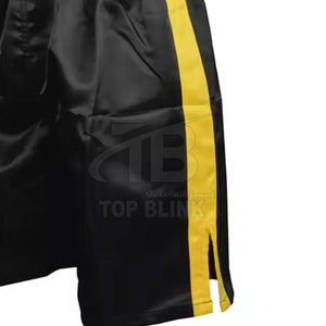 ¡Venta al por mayor de pantalones cortos de boxeo personalizados ligeros con patrón sólido deportivo de cintura elástica para peleas en línea! - Product Image 4