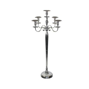Candélabre en métal plaqué or à 5 bras, fait main, écologique, décoration d'intérieur pour Noël, taille personnalisable, finition de haute qualité - Product Image 2