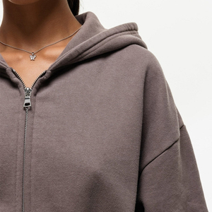 Ensemble de survêtement en molleton à capuche à motif uni personnalisé pour femmes 2 pièces Jogging Pantalons de jogging Ensemble de vêtements d'hiver pour femmes - Product Image 2