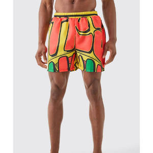 กางเกงขาสั้นจ็อกเกอร์ผู้ชาย โพลีเอสเตอร์ 100% สกรีนลายตามสั่ง สตรีทแวร์ ระบายอากาศได้ดี กางเกงวิ่งออกกำลังกาย พร้อมเชือกผูกปรับได้ - Product Image 3