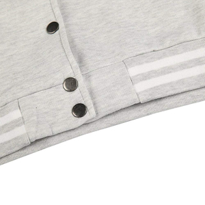 Veste universitaire décontractée pour femme à manches longues, col rabattu, tricotée, unie, respirante, coupe-vent, hiver, logo personnalisé, en peau de mouton - Product Image 3