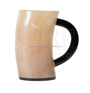 Tasse en corne à thème frais 2022, meilleure décoration intérieure, conception de matériau Unique avec couleur naturelle, tasse à boire hautement conçue - Product Image 1