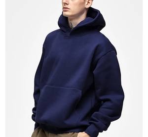 เสื้อฮู้ดผ้าฝ้าย100% สำหรับผู้ชาย, เสื้อครอปแบบมีฮู้ดโอเวอร์ไซส์หลากสีสำหรับฤดูหนาว - Product Image 5