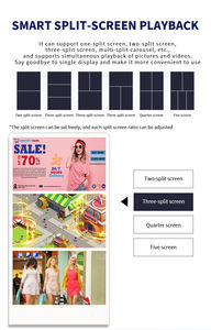 Écran d'affichage LCD sur pied de 43, 50, 55, 65, 75 pouces, signalisation numérique marketing, panneau publicitaire, affichage électronique - Product Image 2