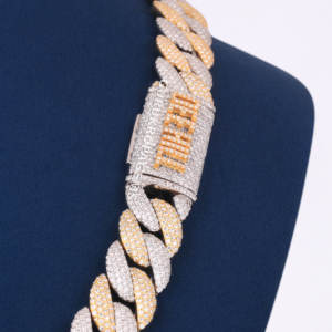 Personalizado de alta calidad 925 Plata 15mm Miami cadena de eslabones cubanos de lujo VVS laboratorio crecido diamante Hip Hop Iced Out Collar para hombres - Product Image 4