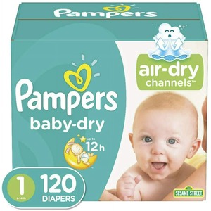 ผ้าอ้อมเด็กแรกเกิด/ขนาด 1 (8-14 ปอนด์), 120 จํานวน - Pampers ผ้าอ้อมเด็กแบบใช้แล้วทิ้งแบบแห้ง, ซูเปอร์แพ็ค - Product Image 5