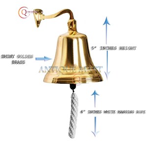 Fantástico cascabel de Metal para decoración navideña con acabado dorado para decoración interior y exterior, campanas de Metal Vintage para adornos navideños - Product Image 4