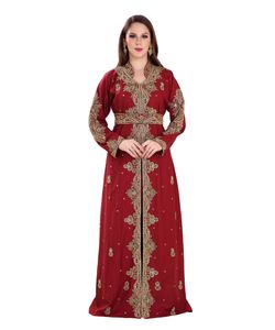 Moroccan Islamic <b>Kaftan</b> Beach Fancy Modern Floor Length Long Sleeve <b>For</b> <b>Women</b> Dress - Product Image 1