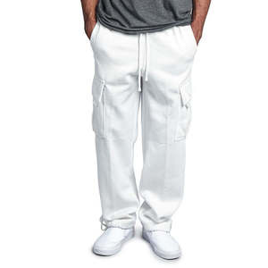 Pantalons pour hommes lavés Nouveaux sweats personnalisés Jogger vierge Pantalon de survêtement à jambes larges Pantalon baggy en coton éponge française Jambe droite évasée - Product Image 1