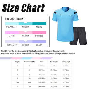 Uniforme de árbitro de fútbol para hombre, camiseta de manga corta, pantalones cortos, trajes de entrenamiento, camiseta de fútbol, uniforme de fútbol de Club - Product Image 4