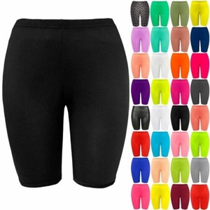 Vintage Sports Shorts for Women Hot Shorts <b>Elastic</b> Waist Breathable Skinny Fit Mid Plain Dyed Color for Sports Activities - Product Image 3