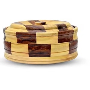 Boîte à riz en bois brun très vendue, boîte à chapati, garde les aliments au chaud et frais, plat à gratin pour la cuisine à domicile, restaurant - Product Image 6