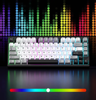 Clavier mécanique Weikav D75, clavier sans fil tri-mode, RGB personnalisé, clavier en alliage d'aluminium à démontage rapide et interchangeable à chaud