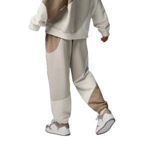 กางเกงวอร์มผู้ชายทรงแพทช์แพนเนล ผ้าฟลีซนุ่ม สวมใส่สบาย เอวยางยืด แฟชั่นสตรีทแวร์ - Product Image 4