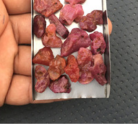 5 Stück Hochwertige Handgeschnittene 14-16 MM Natürliche Rosa Saphir-Rohsteine für Schmuckherstellung