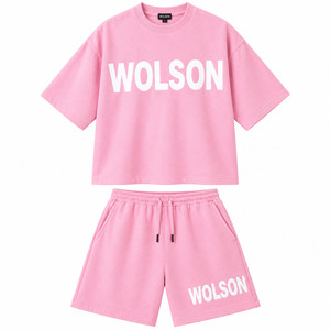 Conjunto de Camiseta y Pantalones Cortos de Forro Polar para Hombre con Logotipo Personalizado, Ropa Deportiva Cómoda de Dos Piezas para Gimnasio, Correr, Entrenamiento y Actividades de Ocio - Product Image 1