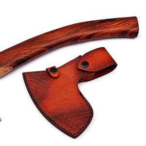 Venta al por mayor personalizado calidad superior OEM ODM servicio caza supervivencia Damasco hacha hecha a mano profesional Camping y hacha al aire libre - Product Image 6