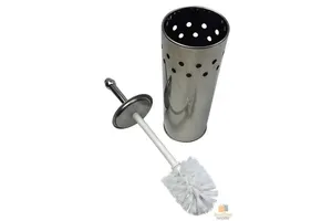 Juego de tocador de inodoro inteligente de color plateado con portaescobillas, accesorio de baño para suministros de limpieza del hogar, soportes de papel - Product Image 2