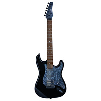Guitare électrique à lumière LED, corps en érable et acrylique, guitare en cristal