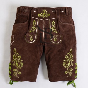 Authentic <b>Men's</b> Walnut Brown Lederhosen Traditional German High Street Style Breathable Knitted Mid Hot <b>Shorts</b> <b>Knee</b>-<b>Length</b> Plus - Product Image 1