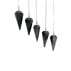 Pendule en hématite de haute qualité cristal naturel pierre précieuse cône à facettes pendule de radiesthésie pour pendules de guérison Reiki à vendre - Product Image 2