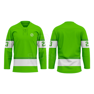 Maillot de hockey sur glace imperméable pour adulte, taille adulte, prix de gros, design personnalisé, vêtements d'équipe, 100% polyester, nom d'équipe personnalisé, fabriqué au Pakistan - Product Image 2