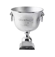 Seau à glace de luxe en acier inoxydable avec poignées rennes plaquées argent pour fêtes et refroidisseur de vin/champagne – Offre spéciale