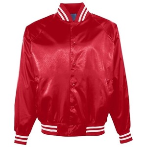 Chaqueta Bomber de Poliéster, Sólida, con Cierre Completo, Estilo Urbano, Informal, Tejida, Transpirable, Impermeable, Satinada, Lisa, Teñida, de Otoño, de Alta Calidad - Product Image 3
