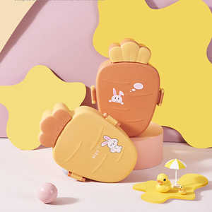 Lonchera Japonesa con Forma de Zanahoria, Libre de BPA, de un Solo Compartimento, con Tapa de Plástico Apta para Calentar, Personalizable con Logotipo - Product Image 4