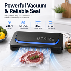 60kPa 110W 30cm 3.3L/min 2000mAh sans fil rechargeable verrouillage poignee machine sous vide soudeuse emballage alimentaire - Product Image 3