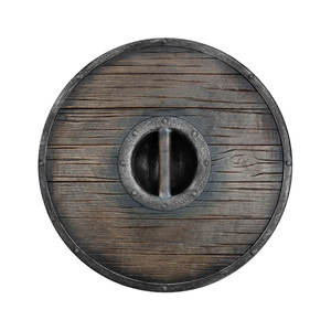 Bouclier Viking à motif de bataille avec lame en acier Damas, décoration intérieure DIY, taille personnalisable - Product Image 2