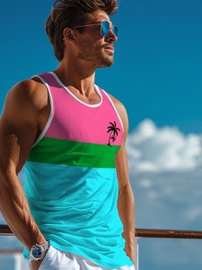 Chemises d'entraînement athlétique sans manches pour hommes Débardeur de musculation en polyester pour hommes Chemise musculaire - Product Image 3