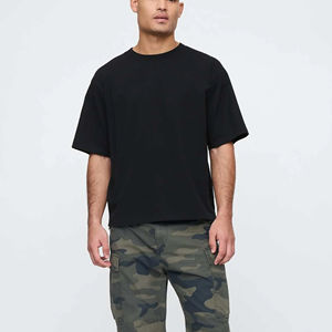 Top Venta de verano artículo 100% Ringer Coton camiseta para hombre ropa casual de verano logotipo bordado personalizado camisa de gran tamaño para hombre - Product Image 6