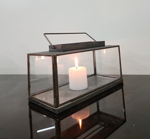 ที่วางเทียนบนโต๊ะแบบร่วมสมัย, ที่คลุมแก้วกันลมโคมไฟบริสุทธิ์แท่นวางเทียนทนทาน - Product Image 5