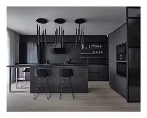 Armoires de cuisine en bois massif de bouleau de style américain Conception personnalisée en usine du Vietnam Prix de gros - Product Image 3