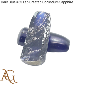 Azul Oscuro # 35 bolas de zafiro de corindón cultivado en laboratorio, sintético, de fusión por llama, gema simulada para corte lapidario - Product Image 1