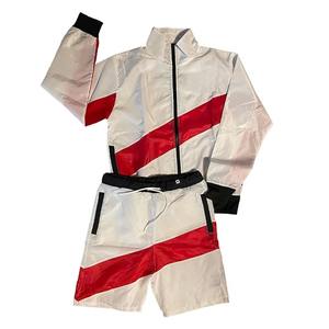 Manufacturer Custom Logo Polyester Nylon Windbreaker Jacket And Shorts <b>Set</b> Windbreaker Tracksuit - Product Image 1