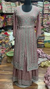 Trajes de moda india bordados a mano sin costuras de diseñador moderno para mujeres para fiestas de estilo tradicional - Product Image 3