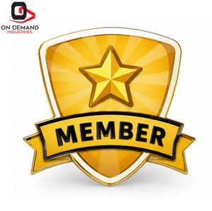 Badges de membre en acier de qualité supérieure, avec illustrations personnalisées, finition plaquée or, attache sécurisée, respectueux de l'environnement, reconnaissance professionnelle - Product Image 1
