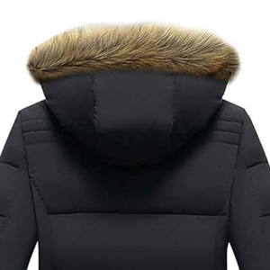 Nouveau style Veste parka longue d'hiver pour homme Grande taille Doublure en sherpa Vêtement d'extérieur personnalisé Coupe-vent Capuche en fourrure - Product Image 4