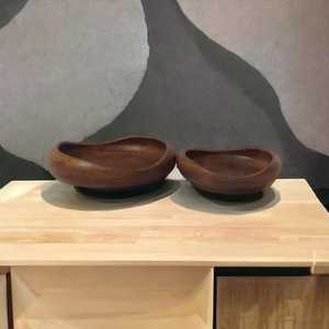 Vajilla de madera de mango artesanal indio de diseño único, bandejas de ensalada de frutas secas naturales, platos decorativos para vacaciones de Navidad - Product Image 4