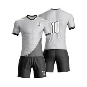 Maillot de football personnalisé pour adultes, jaune et noir, respirant, anti-humidité, protection UV, uniforme de football personnalisé, short - Product Image 3
