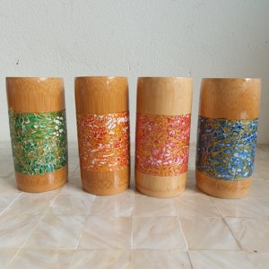 ชุดแก้วไม้ไผ่เป็นมิตรต่อสิ่งแวดล้อมแบบเวียดนามชุดแก้วไม้ไผ่ถ้วยชากาแฟน้ำดื่มด้านหลังโรงเรียนเป็นมิตรต่อสิ่งแวดล้อม - Product Image 5