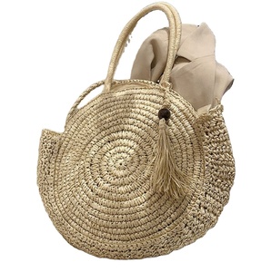 Bolso de Hombro de Paja Tejido a Mano para Mujer, Estilo Moderno, Bolso de Playa de Macramé y Ganchillo - Product Image 1