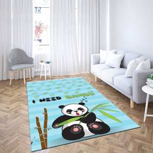 Cute Panda <b>Rug</b>, Bambu <b>Rug</b>, Panda <b>Rugs</b>, Children <b>Rugs</b>, Gift For The Home,<b>Chenille</b> <b>Rug</b> - Product Image 5